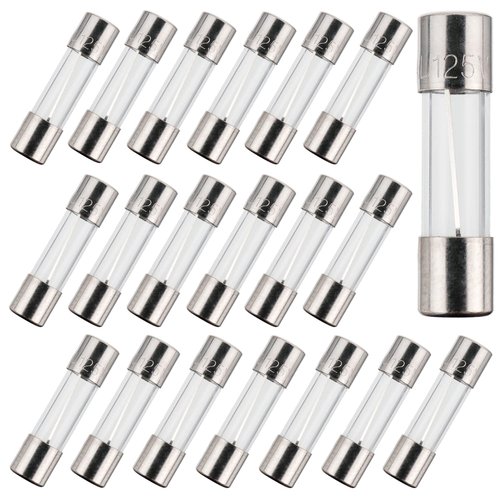 BOJACK F5AL125V 5x20 mm 5 A 125 V fuses 0.2x0.78 Inch 5 amp 125 Volt Fast-Blow Glass Fuses (Pack of 20)