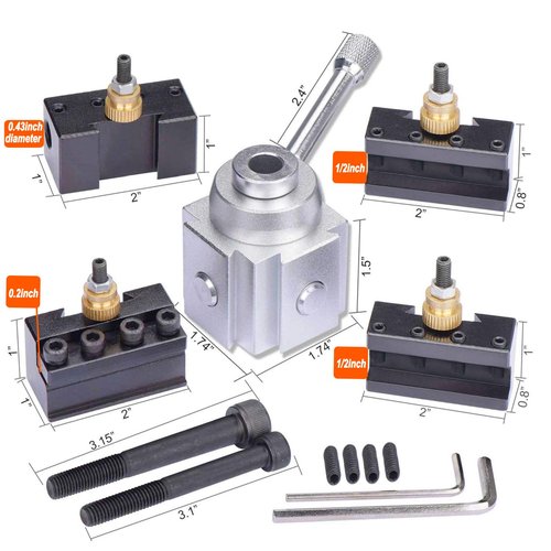 JWGJW 120034 Mini Lathe Quick Change Tool Post,Lathe Tool Holder,Axa Tool Holder