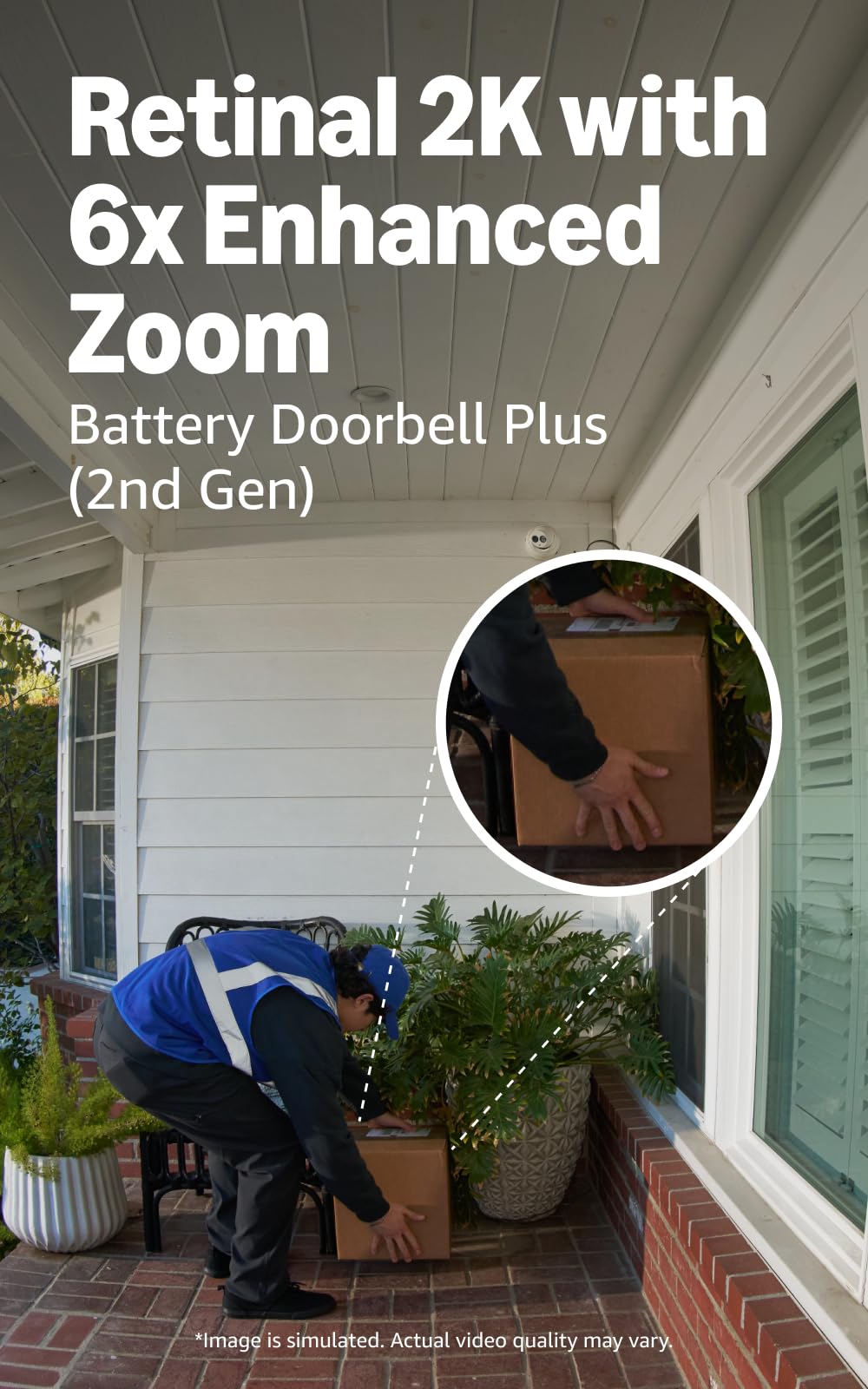 Ring Battery Doorbell Plus (newest model), Nickel Silver with Spotlight Cam Plus, Battery, White