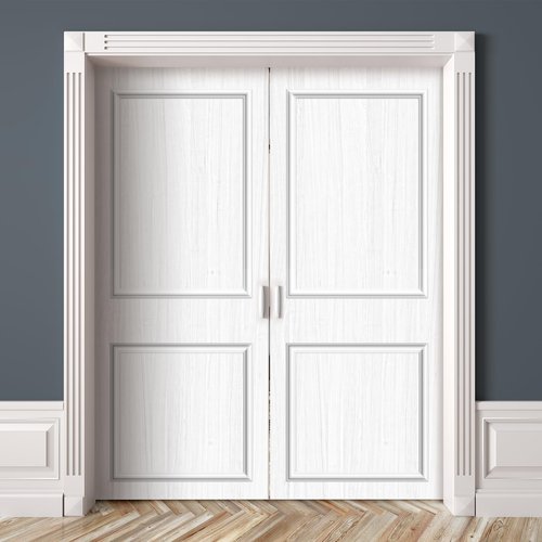 Colingmill 10 Pcs Peel and Stick Door Moulding Trim Kit Premade Wall Moulding Panels Flexible Self Adhesive 3D Wainscoting Panels for Mirror Window Frame Decor (Top 22"x36" and Bottom 22"x24")