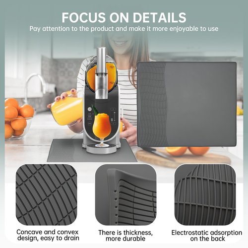 Slushie Machine Mat for Compatible with Ninja FS301C/FS301/FS300/Slushie 72 Oz/CREAMi 24 Oz, Ninja Slushie Accessories,Protect the Countertop, Easy to Clean, Upgrade Your Slushie Experience