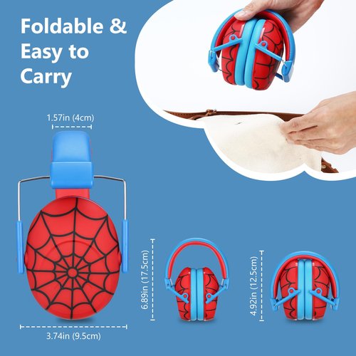 ProCase Kids Noise Cancelling Headphones, Kids Ear Protection Monster Jam Truck, Fireworks Hearing Protection Noise Reduction, Noise Canceling Earmuffs for Sensory Autism Toddler Children -Red