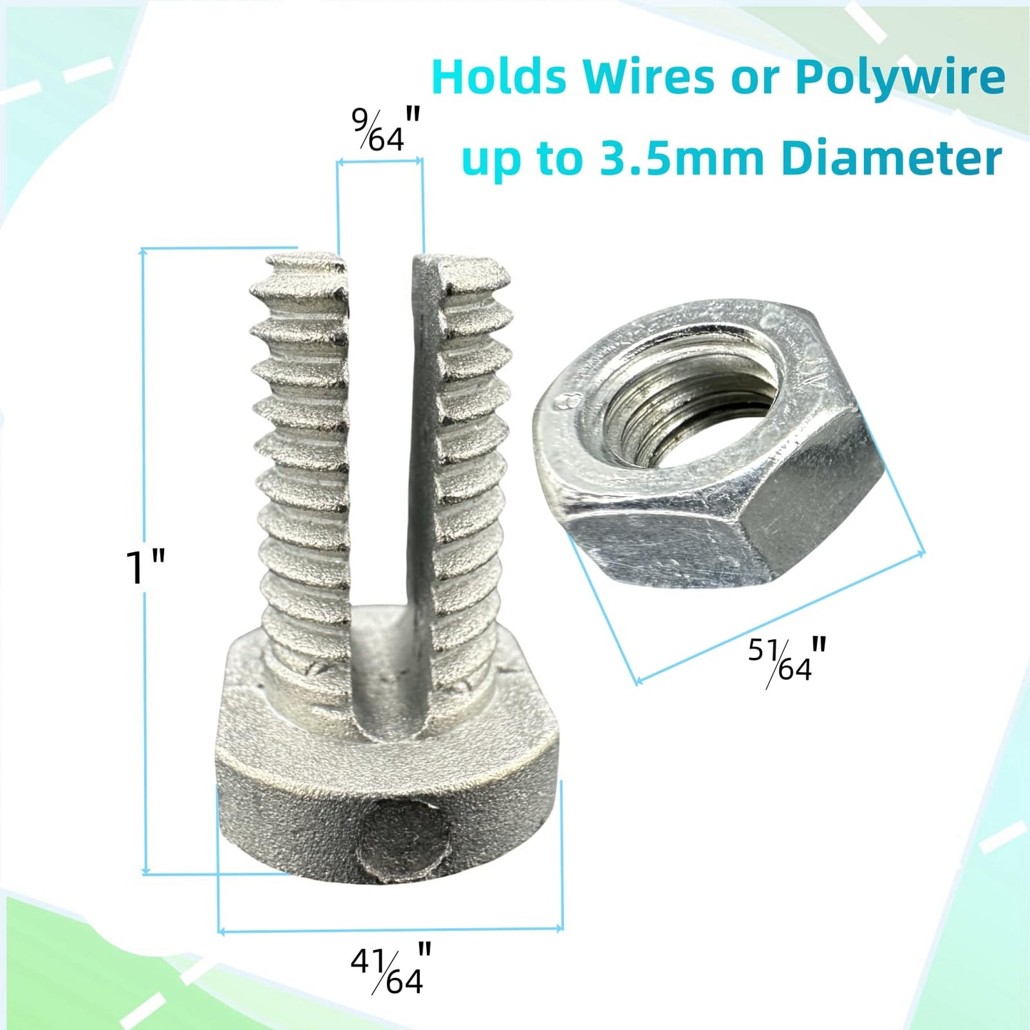 CYM-INSIST 25 Psc Split Bolt Joint Clamp Wire Connector, Ideal for Fence Clamp, Hot Wire Connection Securing Line Clamp/Tap, Electric Fence Accessories