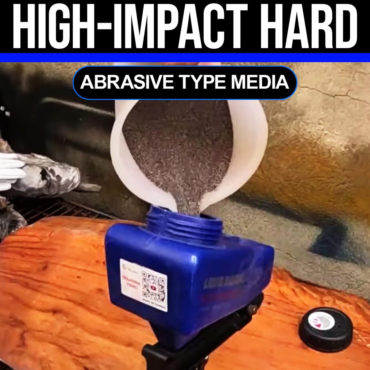 LE LEMATEC Silicon Carbide #100 Grit Sandblasting Media, Abrasive Blasting Sand for Polishing, Surface Prep, Media Blaster, Sandblaster, Rock Tumbling & Rock Tumbler Grit Refill, 2.2lbs Bag (LEI-16)