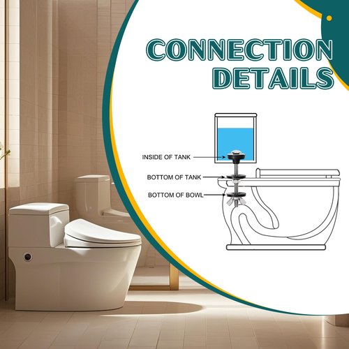 Qicrdvi 2PCS M6 Universal Toilet Tank to Bowl Bolts Kit, Heavy Duty Stainless Steel Toilet Seat Bolts, Easy to Install
