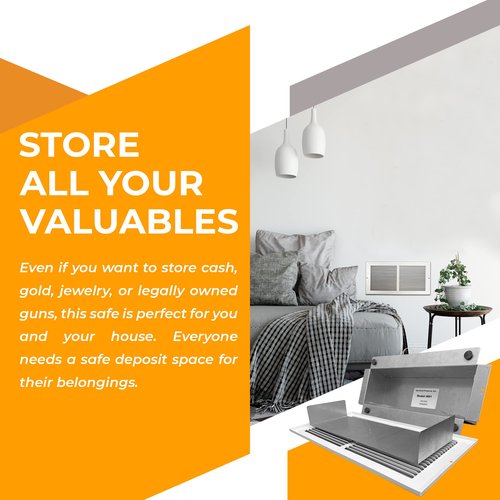 Professional Grade Products Hidden Wall Safe, Hidden as Air Vent in Plain Sight, Secures Jewelry, Valuables, Cash etc, White