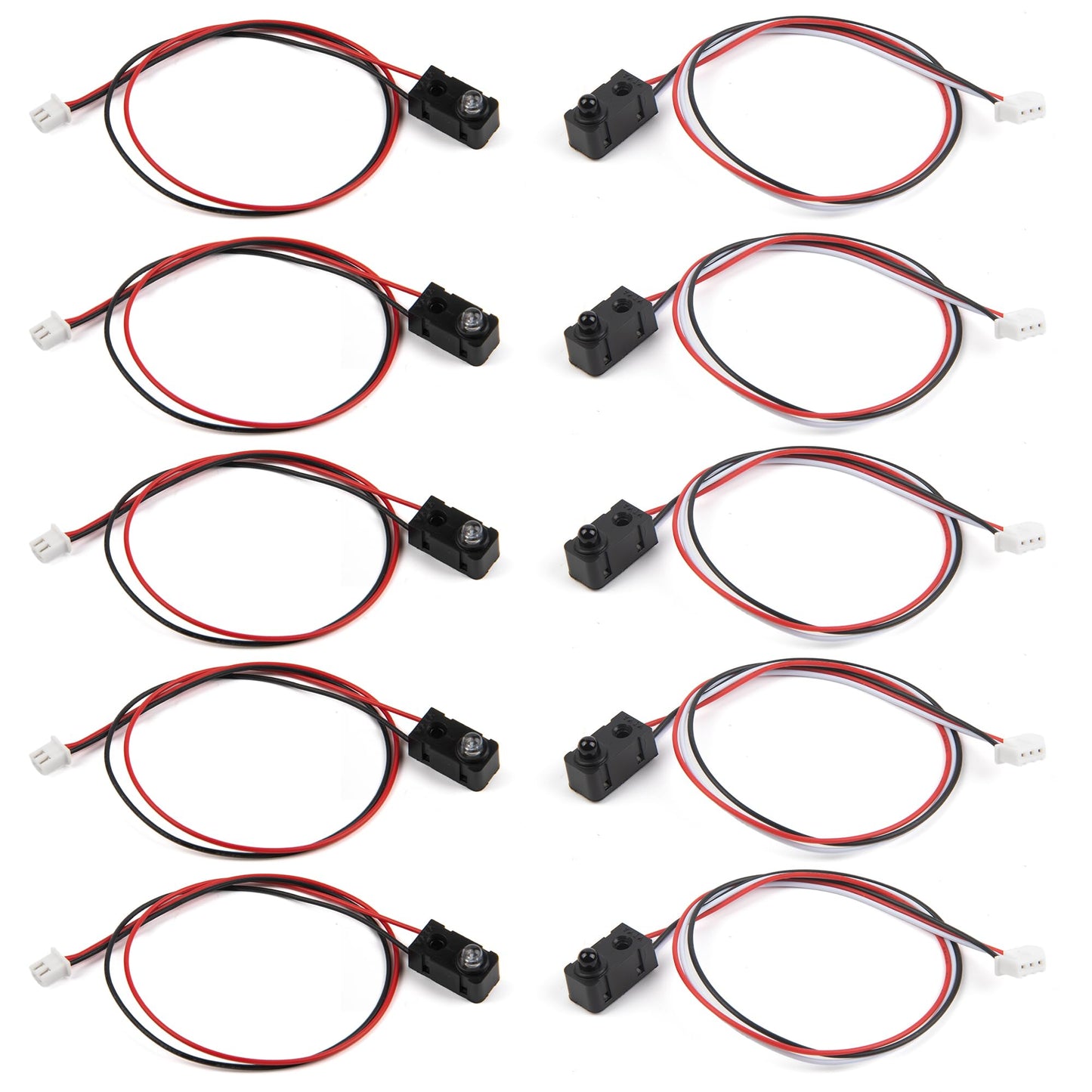5Pcs IR Break Beam Sensor LEDs Counting Module Distance Sensor Split 5MM Through-Beam Photoelectric Switch for Apply Relay