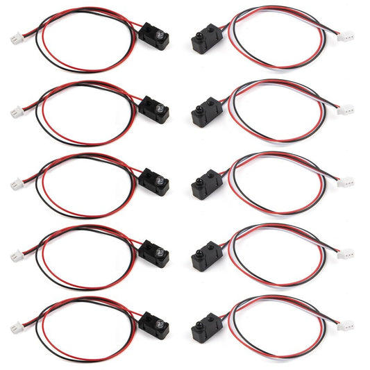 5Pcs IR Break Beam Sensor LEDs Counting Module Distance Sensor Split 5MM Through-Beam Photoelectric Switch for Apply Relay