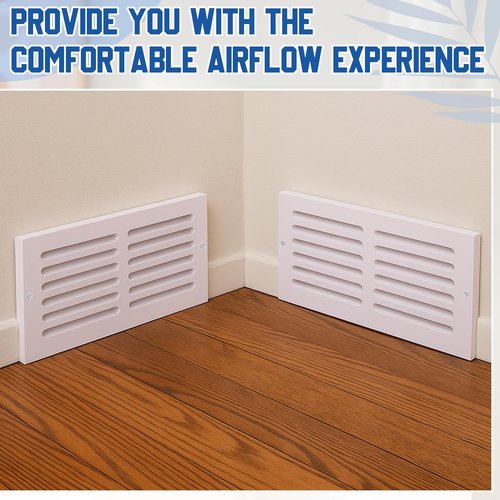Leinuosen 2 Pcs 16 x 8 Inch Return Air Grille HVAC Vent Cover for Sidewall and Ceiling Bathroom Kitchen Home Improvement