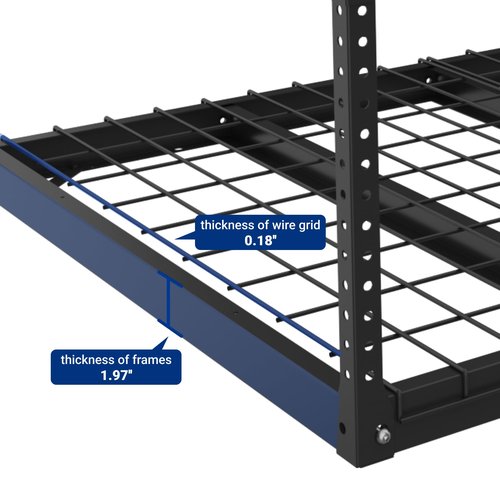 FLEXIMOUNTS Max 4x8 Overhead Garage Storage Rack, 1000 lbs Weight Capacity, Heavy-Duty Metal Ceiling Racks, Adjustable Organization System, Black