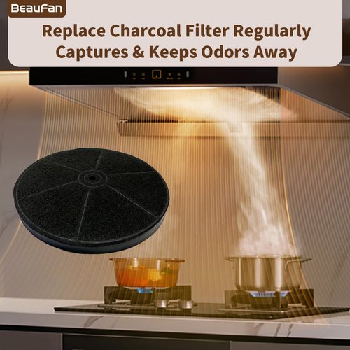 Beaufan 2 Pack CFK4 Carbon Filters Compatible with Cosmo Under Cabinet Range Hood 5MU30 / 5MU36, Also Fit for SNDOAS Range Hood ‎US0475BPB / US0475NBK