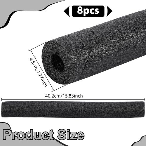 BENECREAT 15.83 Inch Insulation Foam Tube, 1.78 Inch Black Multi-Purpose Snake Pipe Pool Noodles Foam for Gaps and Joints Backing Concrete Filler