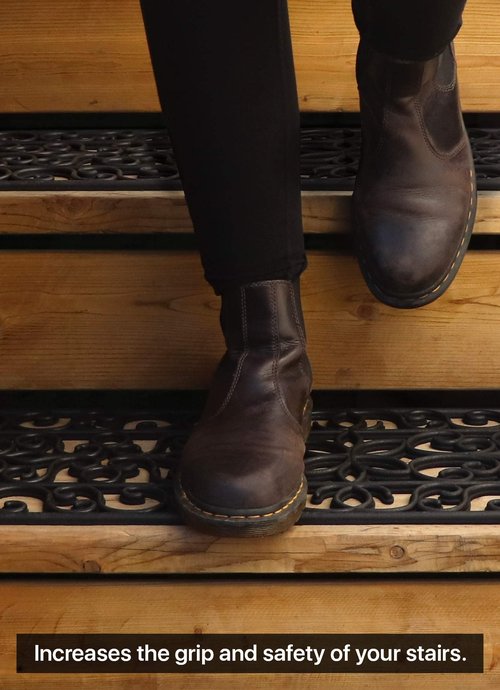 Rubber Stair Treads Non-Slip Outdoor 48”x10” (5-Pack) – Anti-Slip Step Mat