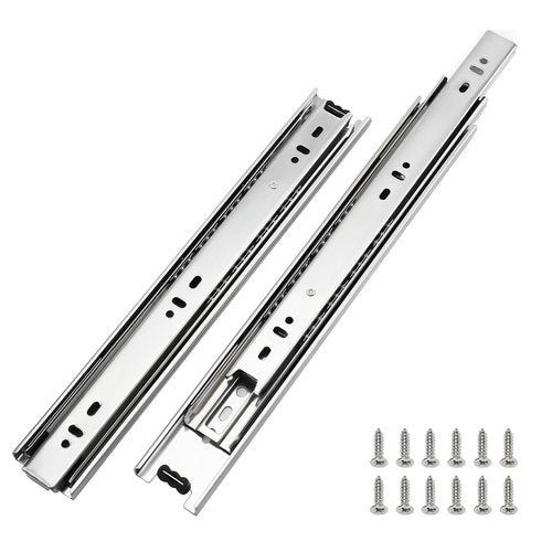 LONTAN Heavy Duty Full Extension Ball Bearing Drawer Slides 8 10 12 14 16 18 20 22 24 Inch Side Mount File Cabinet Rails Dresser Runner Kitchen Cabinet Drawer Glides 100 LB Capacity (10 inch，1 Pair)