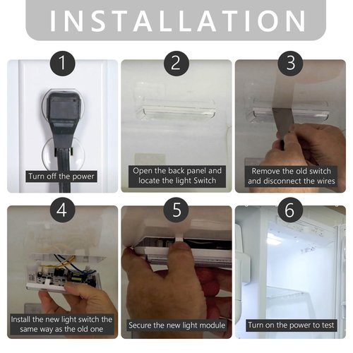GYOFFULL W11226500 W10724473 Refrigerator LED Control Board Light Module Replacement Compatible With Whirlpool, Jenn-Air, KitchenAid