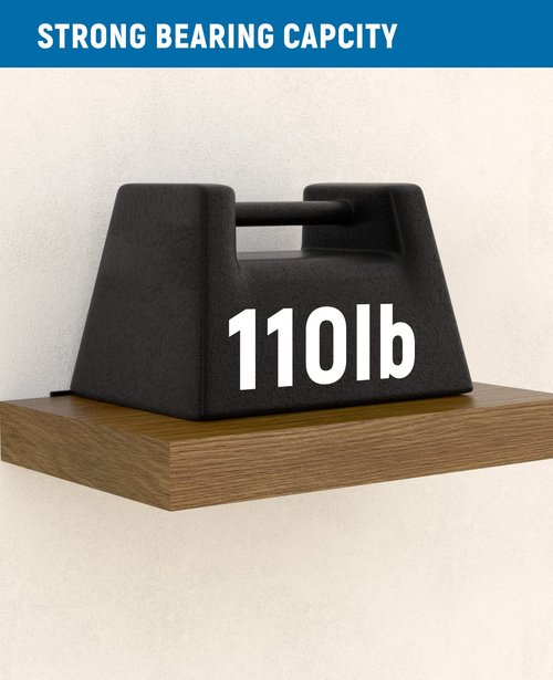 LEOPO 12 Pack-6 inch Floating Shelf Bracket, Hidden Brackets for Wood Shelf