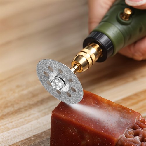 20 Pcs Diamond Cutting Wheel Rotary Tool Discs Set, Diamond Coated Wheels with 4Pcs Screwdriver for Precision Cutting