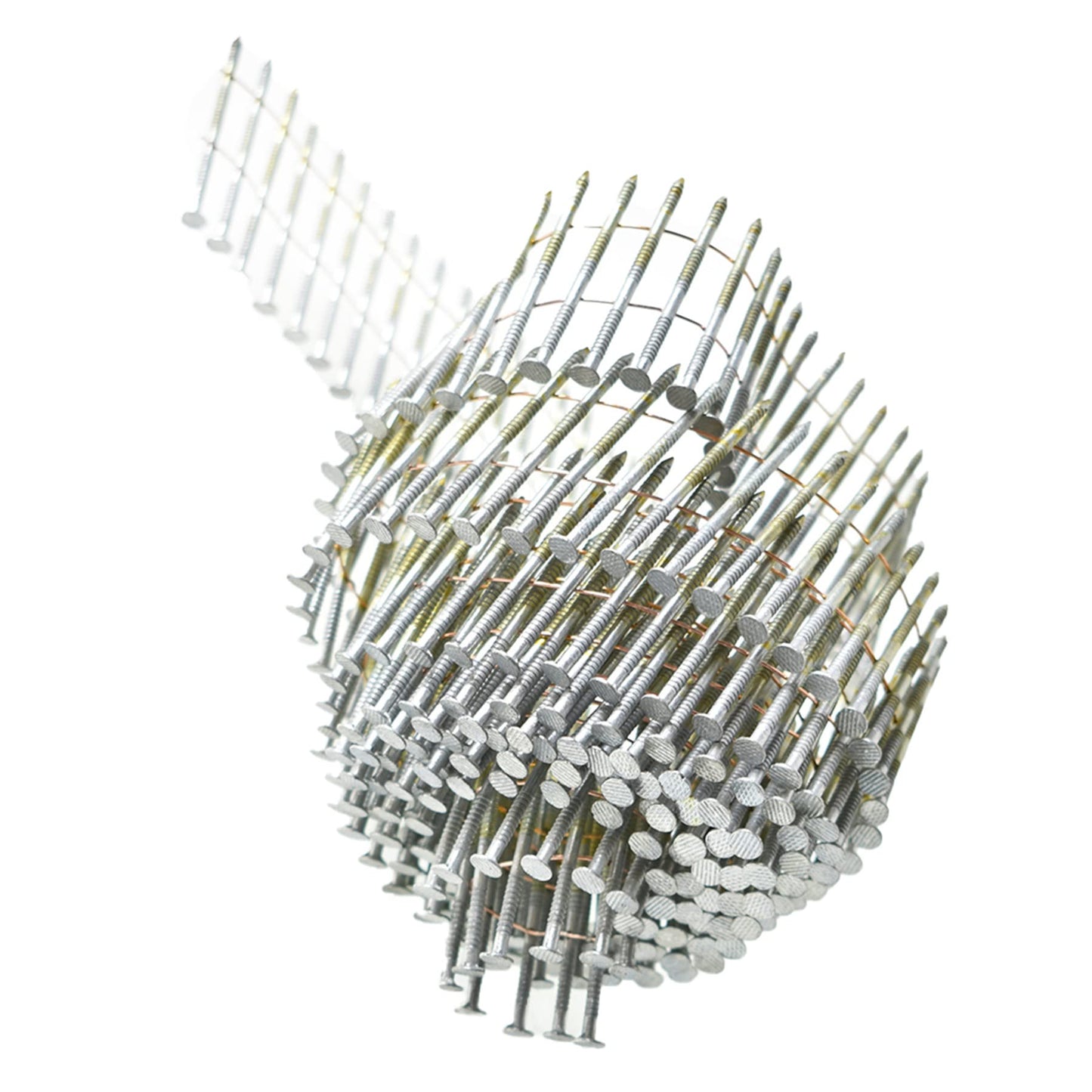 marddpair 15 Degree Coil Siding Nails 1-1/2-Inch x .092-Inch Collated Wire Coil Nails Full Roundhead Hot-dipped Galvanized 3600 Count