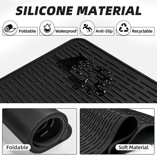 LOPNUR Electric Stove Cover for Stove Top, 36"x20.5" Silicone Stove Mat for Glass Top Stove Cover Protector, Heat Resistant Induction Cooktop Protector, Non-Slip Kitchen Glass Cooktop Protector, Black
