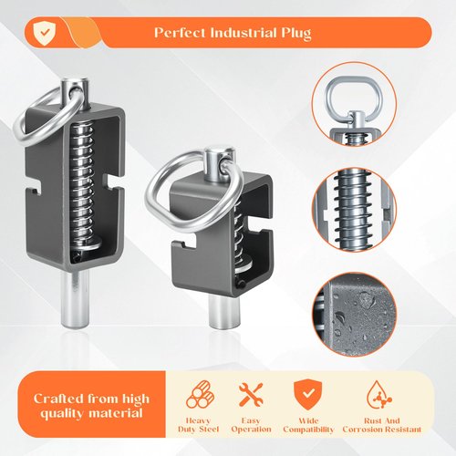 KOVOSCH 2 Pack Trailer Gate Latch, Heavy-Duty Weld-On 5/8" Spring Latch Assembly, Universal Long Spring Latch Lock