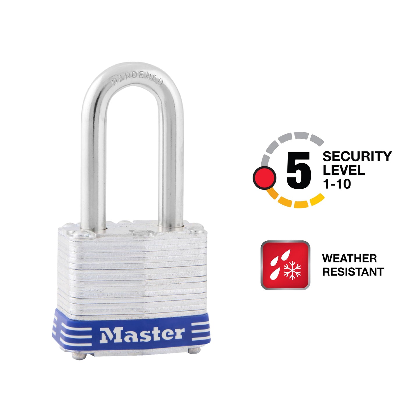 Master Lock 3DLF Outdoor Padlock with Key, 1 Pack