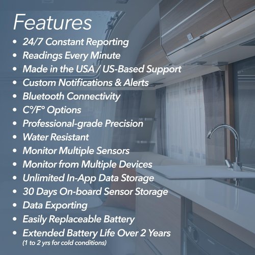 SensorPush HTP.xw Smart Temperature Sensor & Humidity Sensor - Bluetooth Thermometer, Barometer, & Hygrometer with App Monitoring - Premium Barometric Pressure Gauge, Temperature and Humidity Monitor