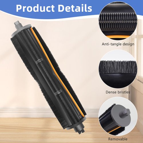 TriCut Brush for DREAME L10s Ultra/L20 Ultra/L10s Pro Ultra/X30 Ultra/X40 Ultra/L30 Ultra/L40 Ultra/X40 Master/L10s Ultra Gen 2. Durable Anti-Tangle, Suitable for All Kinds of Floors and Pet Hair