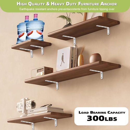 Furniture Anchors, Anti Tip Furniture Wall Anchor for Baby Proofing, Prevent Falling Furniture (Fixed 8 Items)