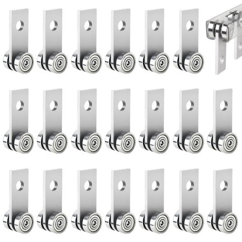 20 Pack 2 Wheels Trolley Assembly Rollers, 2 Bearings Strut Channel Tr ...