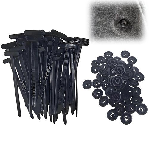 Nylon Universal Cable Tie Buckle,Heavy Duty Self-Locking Nylon Zip Ties Holder,Replaces Screws - Tightens with One Buckle, And Fixes Various Vehicle Parts! (20)