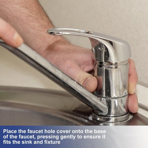 uxcell 3Pcs Faucet Base Rings, 2.13"x1.26"(OD x ID) Stainless Steel Wire Drawing Washer Fasteners Tap Hole Cover for Bathroom Kitchen Faucets, Silver