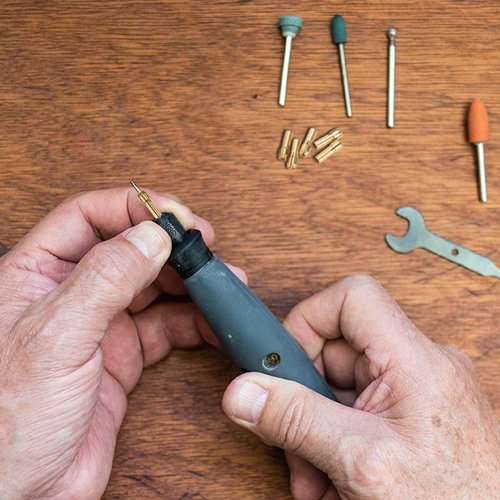 M METERXITY 10-Pack Brass Drill Chuck, 5/64 Inch/ 1.6 mm Collets Set Quick Change Replacement 4.2mm Shank Diameter for Rotary Tools/Electric Drills [Golden]