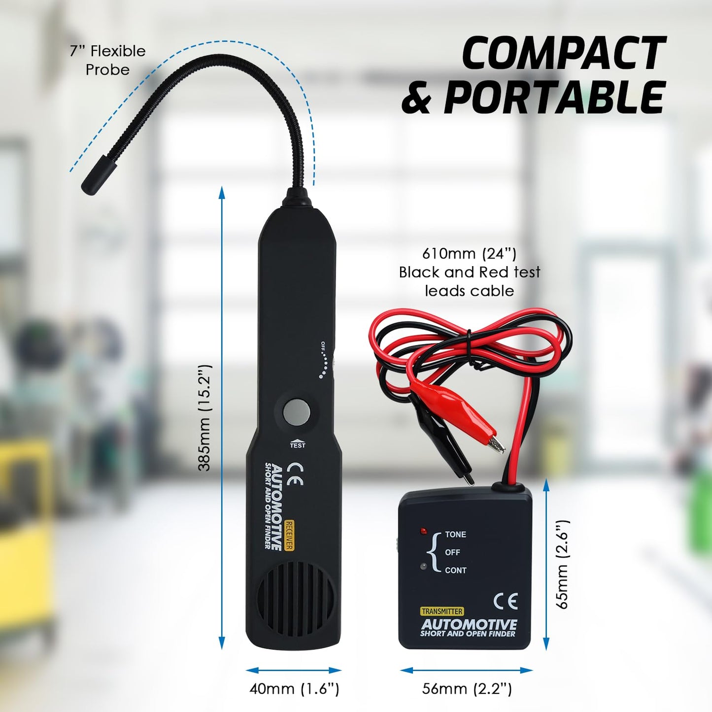 Automotive Circuit Tester, Car Repair Cable Circuit Wire Tracers Analyzer Short Open Finder Fault Tester Electrical Checker Detector Probe DC 6-42V Car Diagnostic Tool