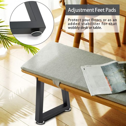 Taelakeni 16 Inch Metal Bench Legs, Heavy Duty Coffee Table Legs, Trapezoid