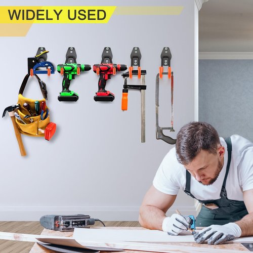 LUPYJI 8 Pack Heavy Duty Garage Hooks Storage Organizer Wall Mount Power and Garden Tool Hangers, for Hanging Ladders, Ropes, Hose, Bulk Items