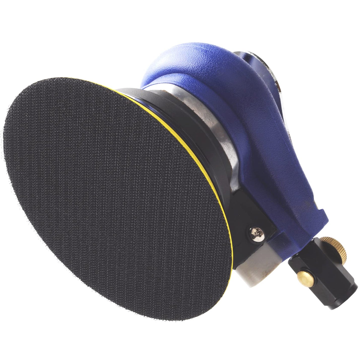 TOOLPEAK 5-inch air palm random orbital sander, dual-action pneumatic polisher speed adjustable grinding sanding with 5-inch pad, random orbit air sanders