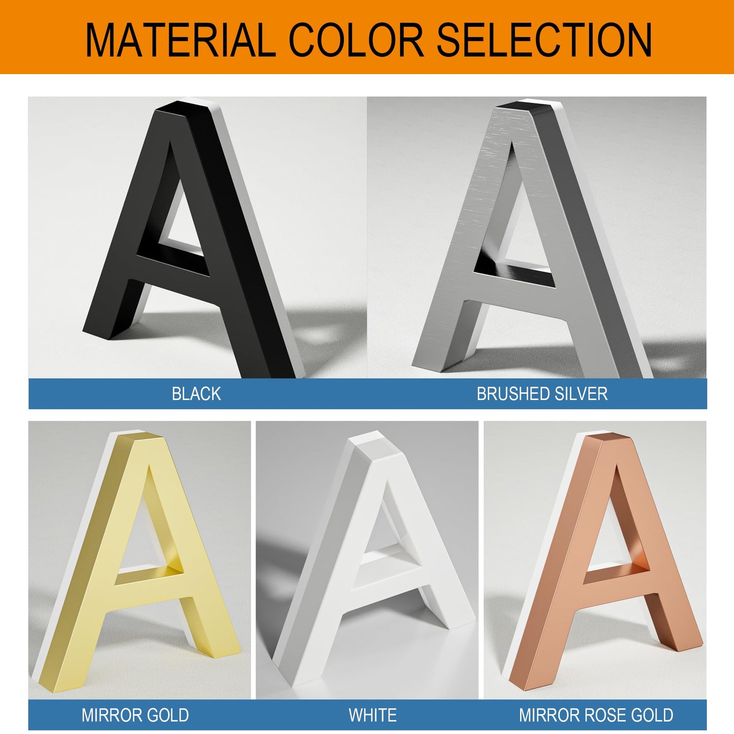 Custom Solar House Numbers for Outside,LED-Illuminated Custom Address Sign,Stainless Steel Waterproof Nameplate, Personalized Letters & Numbers, Premium Outdoor House Sign