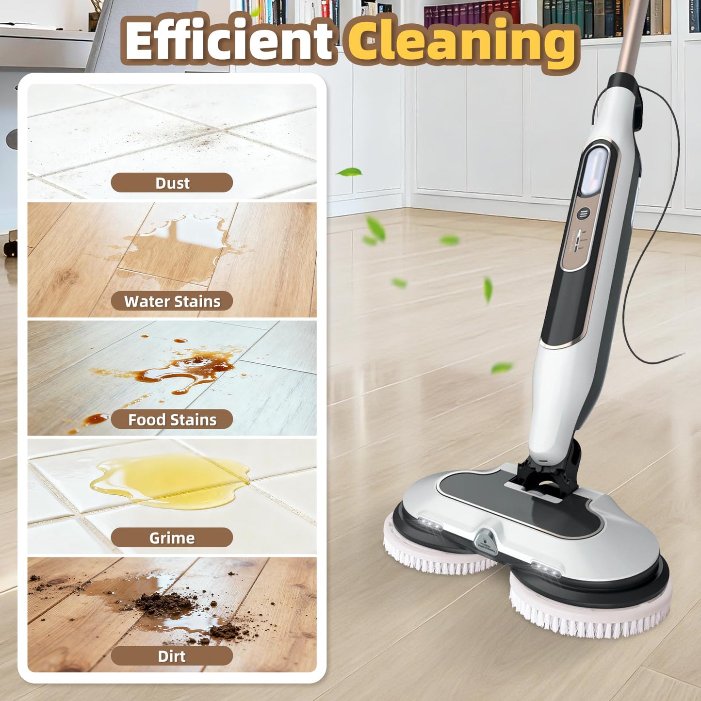 2 Pack Upgraded Steam Mop Replacement Brush Heads Compatible with Shark Steam and Scrub Mop S8201 S8001 S8002 S7201 S7001 Series, Short Bristle Cleaning and Polishing Brush for Deep Clean Hard Floors