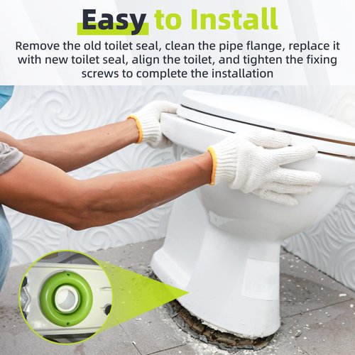 Waxless Toilet Gasket, Flexible Foam Ring Toilet Seal Kit Bathroom Toilet Accessories