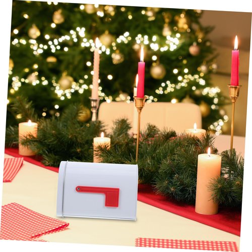 OUNONA and Girls Mailbox Toy Tinplate Present Box DIY Santa Mailbox Versatile Decorative Storage