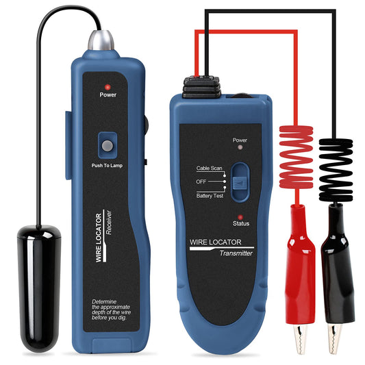KOLSOL Underground Wire Locator, Cable Tester F02 Pro for Locate Wires, Locate Control Wires Cables Pet Fence Wires, up to 3 Feet Deep 1640 Feet Length, Equiped with Rechargeable 1100mAh Battery