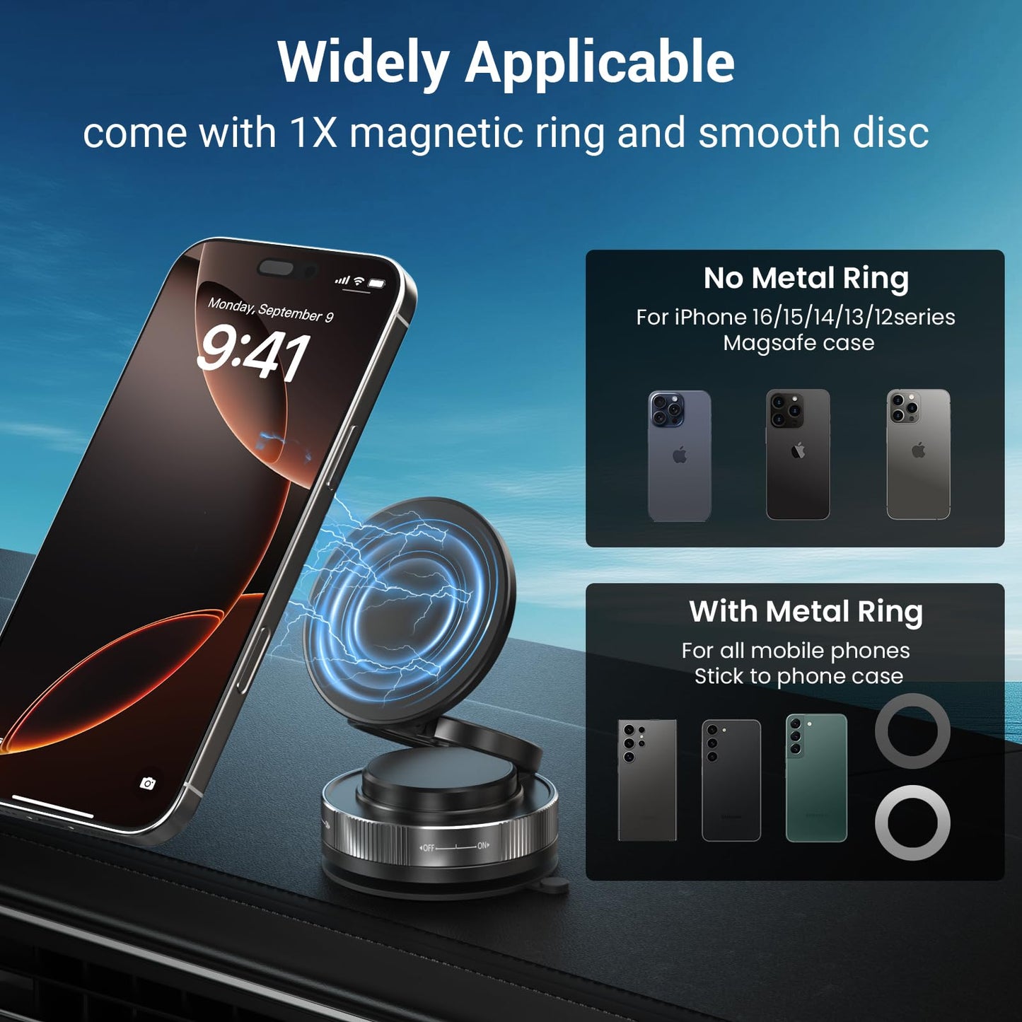 EGBULL Vacuum Magnetic Car Phone Holder