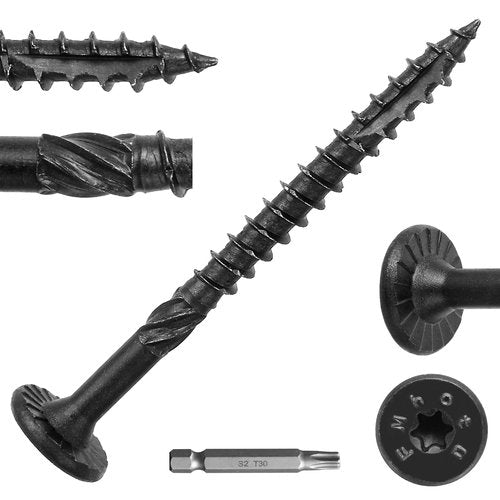 #14 x 3 Wood Structural Lag Screws 54Pcs Star Drive Decking Screws, Rust Resistant Timber Screws for Timber/Log/Landscaping Wood
