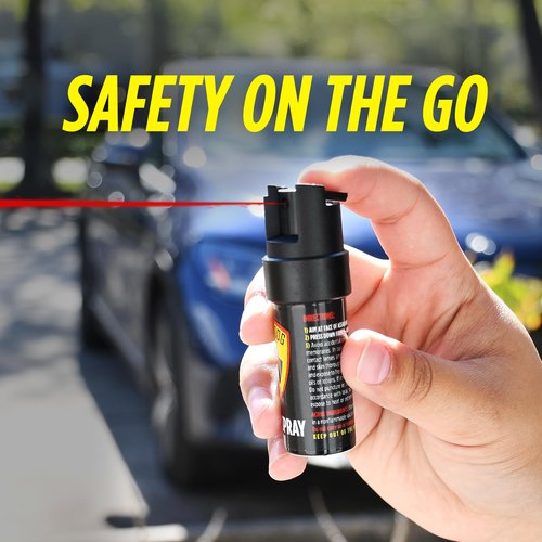 Guard Dog Security Pepper Spray for Self Defense, Collar Clip For Easy Carry & Fast Access, Pepper Spray For Women, Men, OC Spray with UV Dye, Maximum Police Strength, Safety Twist Lock, 16 feet Range