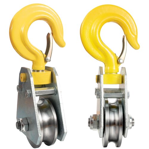 SHINICO 2Ton Pulley Hook Heavy Duty Pulley Lifting Block Hoist with Hook for 5/8" Wire Rope Snatch Block 2Pack