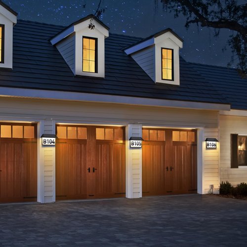 RigidBeam Solar Address Sign, Solar Powered Luminous House Number, Lighted Up Plaque Outdoor Waterproof for Patio Yard Home.