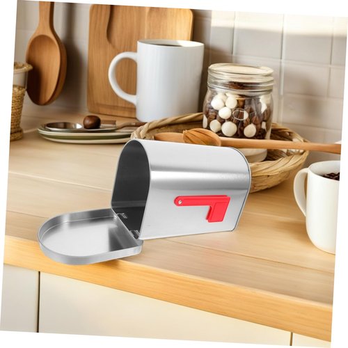 TOPPERFUN Mailbox Shaped Storage Tin Decorative Mailbox for Treats Candies Greeting Cards Elegant Design for Home Office Retail Use Generous Capacity