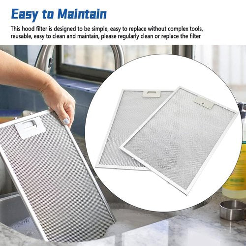2 Pack BPPFA30 Range Hood Grease Filter Fit For Boran Non-Ducted Stove Hood Vent Filter 11.81" X 16.25" 5-Lay Aluminum Exhaust Fan Filters