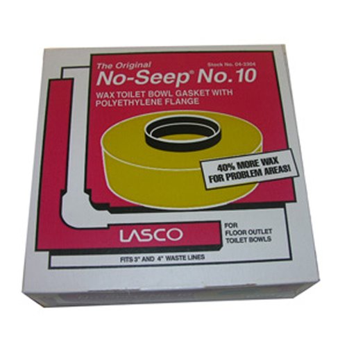 Extra Thick Toilet Bowl Wax Ring #10, with Polyethylene Flange, Fits 3-Inch and 4-Inch Waste Line