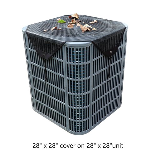 Artllon Air Conditioner Covers for Outside Unit 28''x28'', Central Mesh Net AC Unit Covers Outdoor, Heat Pump AC Screen Condenser Cover - Universal Top Defender Cover for All Season